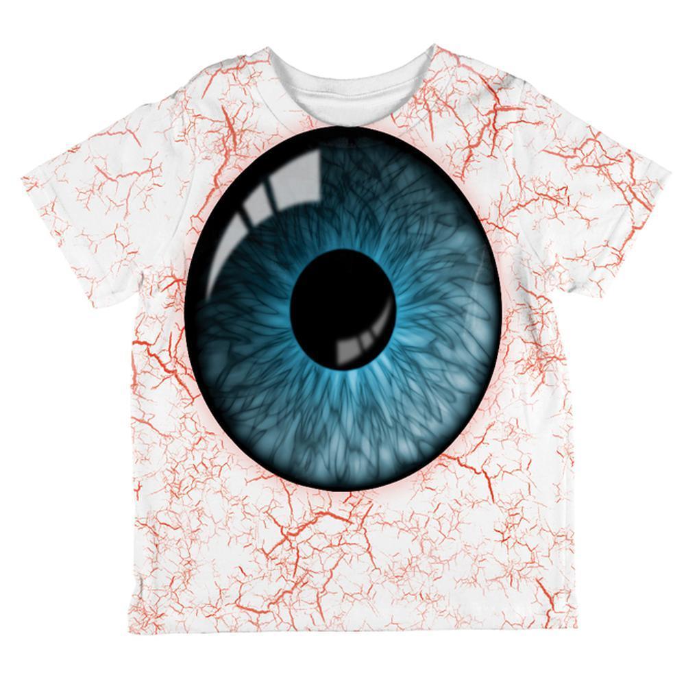 Halloween Blue Creepy Eyeball Costume All Over Toddler T Shirt