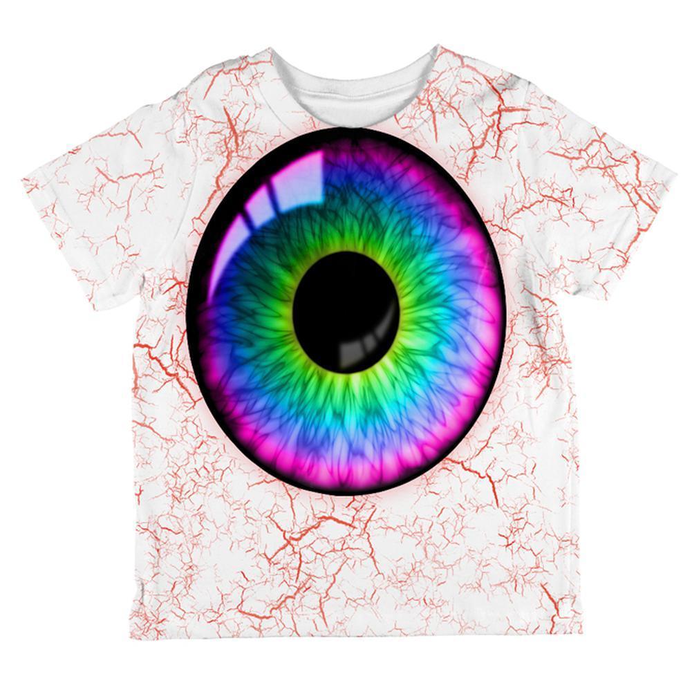 Halloween Rainbow Creepy Eyeball Costume All Over Toddler T Shirt