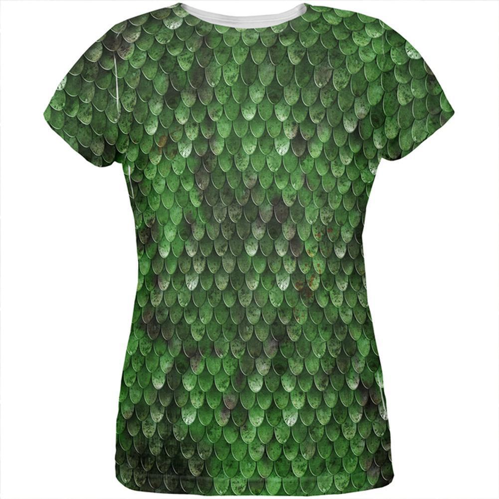 Halloween Wood Elf Scale Mail Armor Costume All Over Womens T Shirt