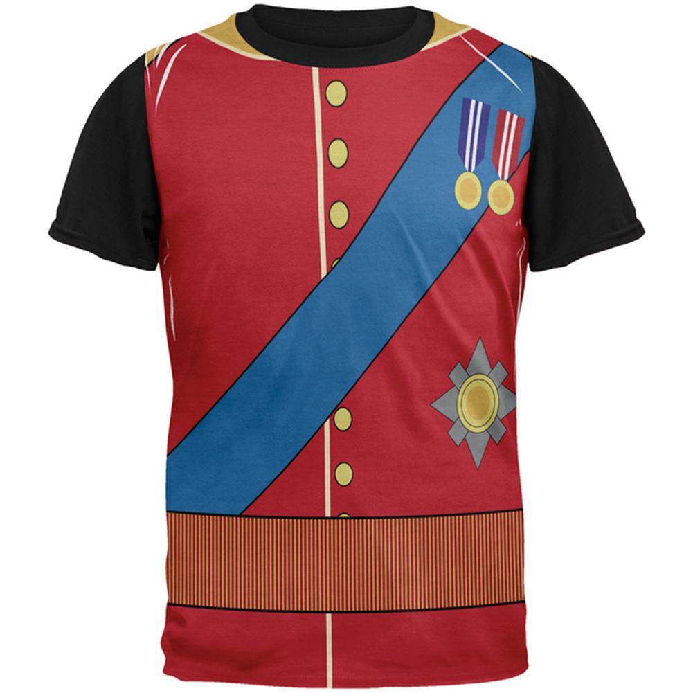 Halloween Prince Charming William Costume All Over Mens Black Back T Shirt