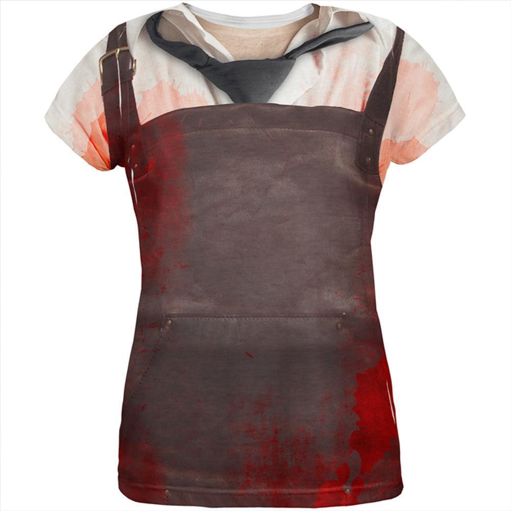 Halloween Chainsaw Massacre All Over Womens T Shirt