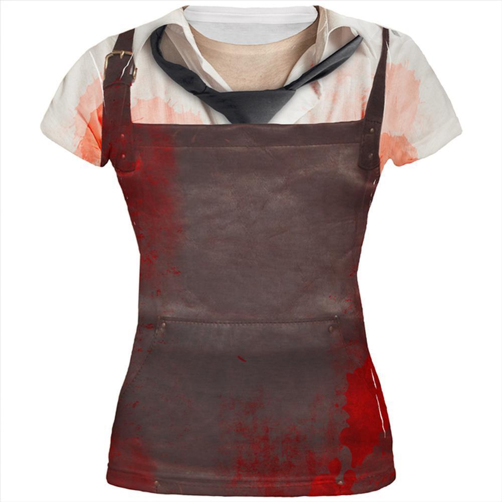 Halloween Chainsaw Massacre All Over Juniors T Shirt