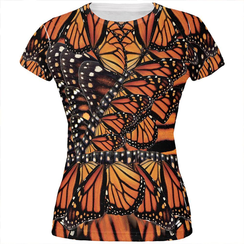 Halloween Monarch Butterfly Costume All Over Juniors T Shirt