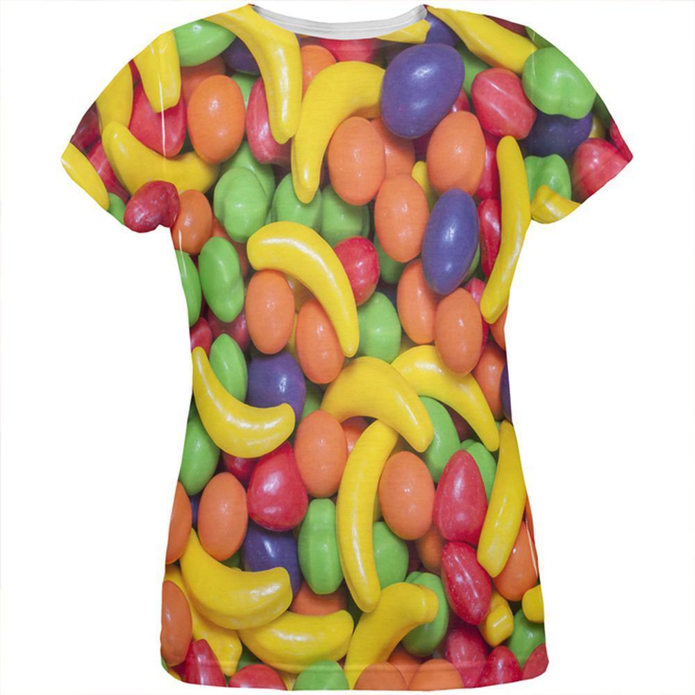 Halloween Fruit Candy All Over Womens T Shirt