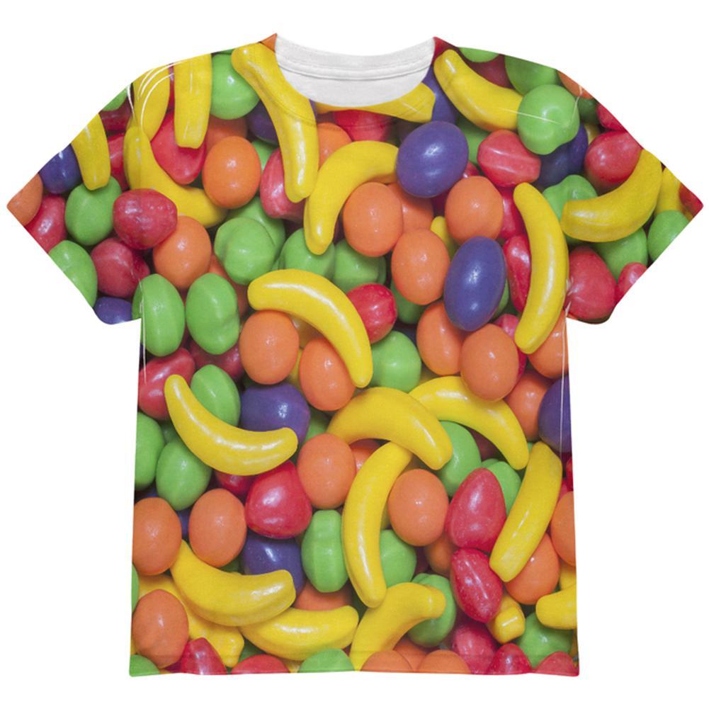 Halloween Fruit Candy All Over Youth T Shirt