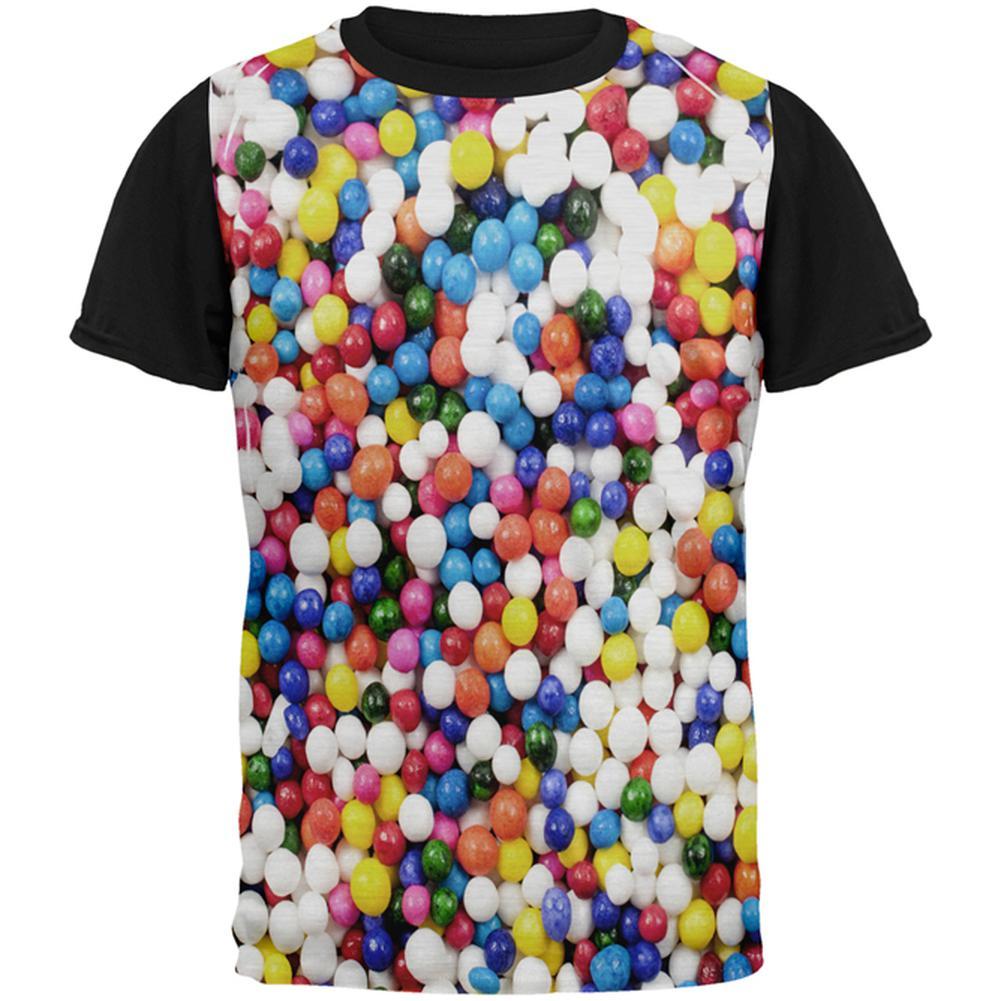 Halloween Sprinkles All Over Mens Black Back T Shirt