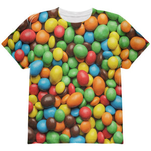Halloween Candy Coated Chocolate All Over Youth T Shirt