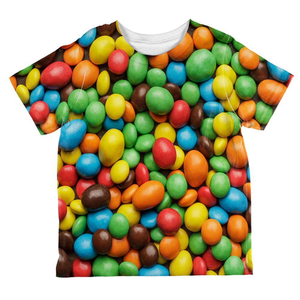 Halloween Candy Coated Chocolate All Over Toddler T Shirt