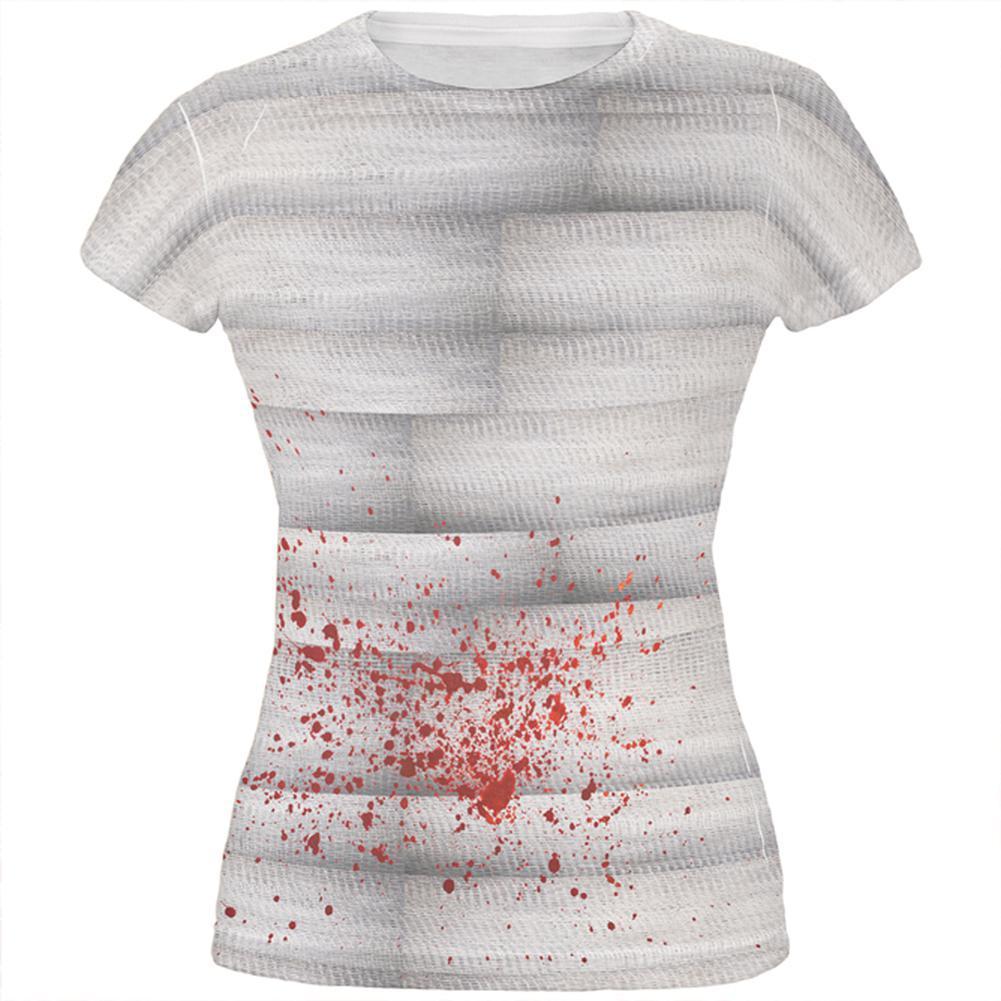 Halloween Bloody Mummy All Over Juniors T Shirt