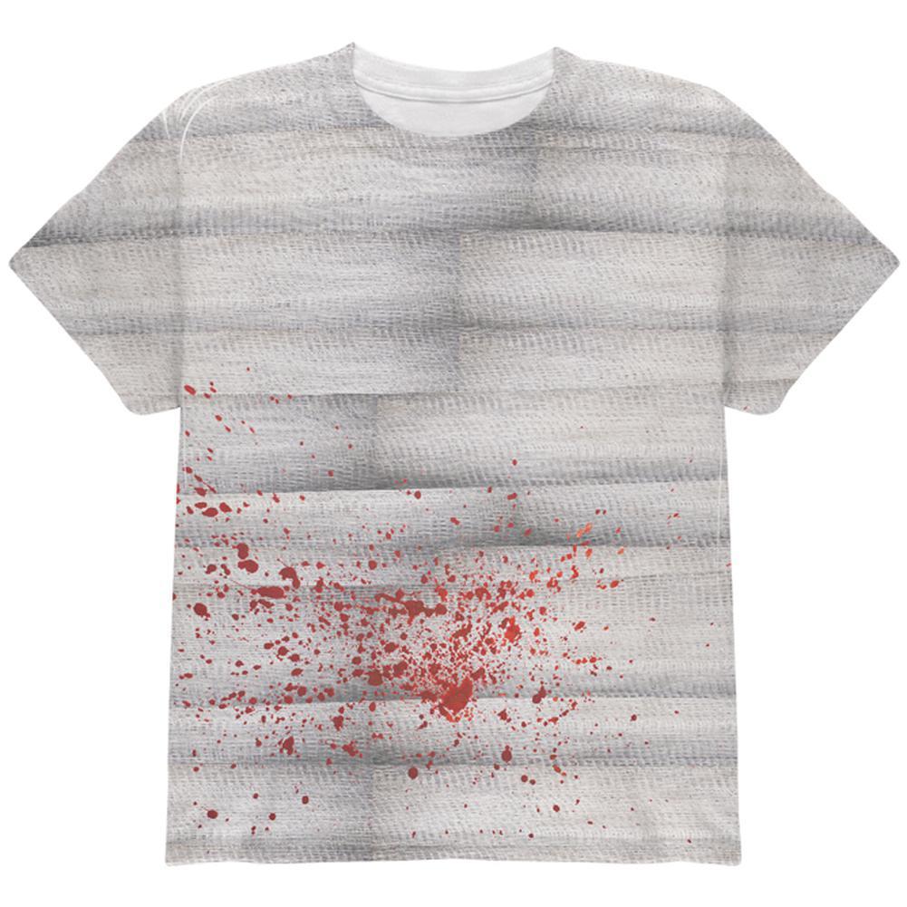 Halloween Bloody Mummy All Over Youth T Shirt