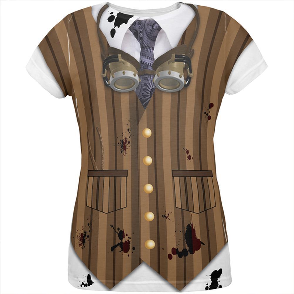 Halloween Steam Punk Engineer Costume All Over Womens T Shirt