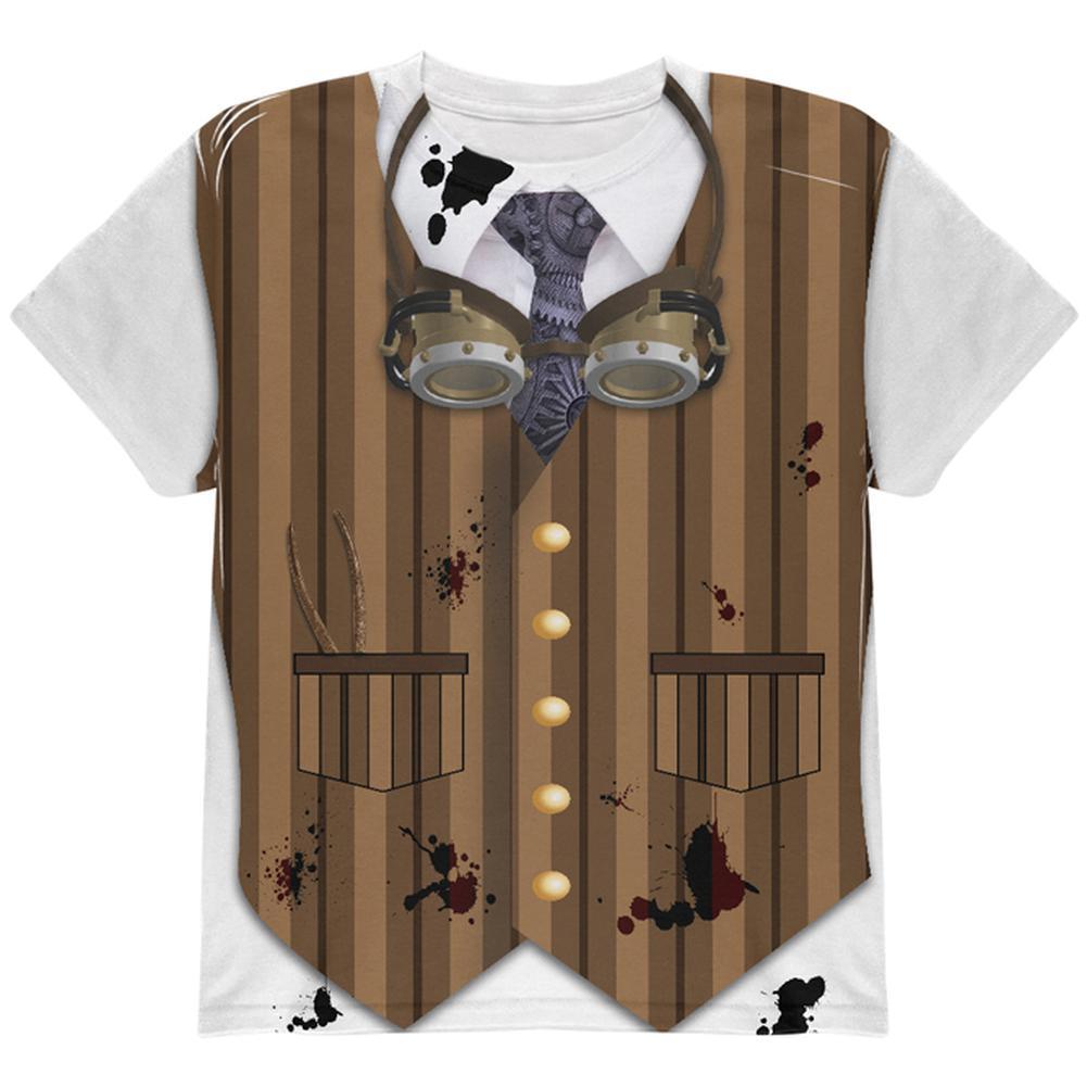 Halloween Steam Punk Engineer Costume All Over Youth T Shirt