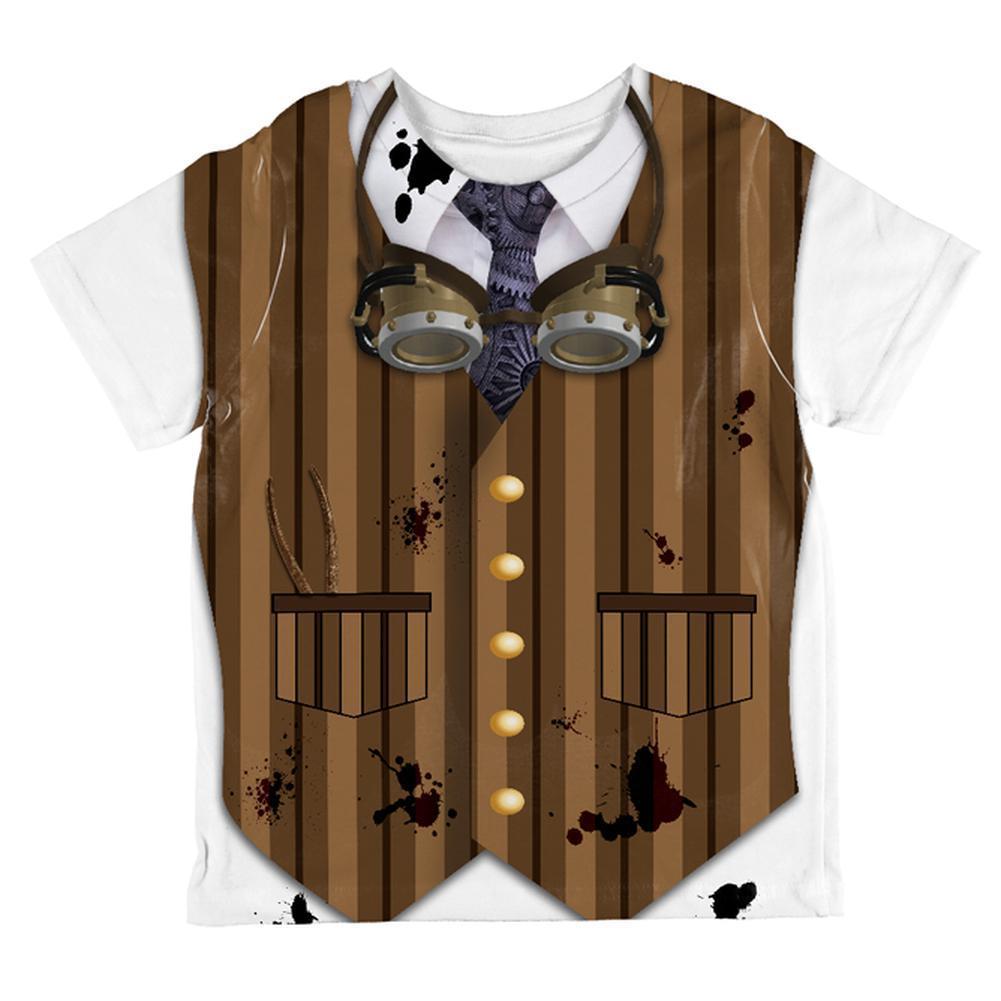 Halloween Steam Punk Engineer Costume All Over Toddler T Shirt