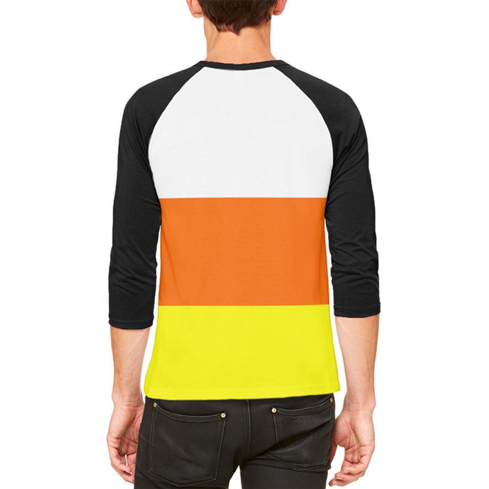 Halloween Candy Corn Costume Mens Raglan T Shirt