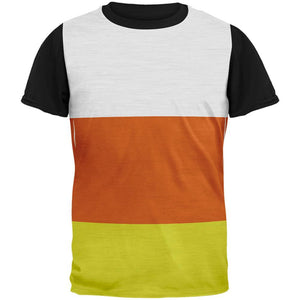 Halloween Candy Corn Costume All Over Mens Black Back T Shirt