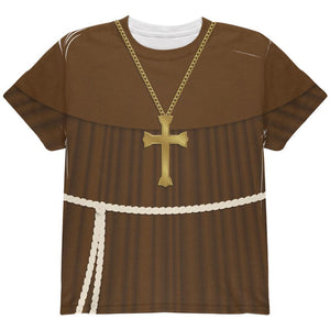Halloween Edwardian Monk Costume All Over Youth T Shirt