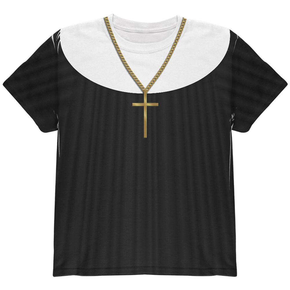 Halloween Nun Habit Costume All Over Youth T Shirt