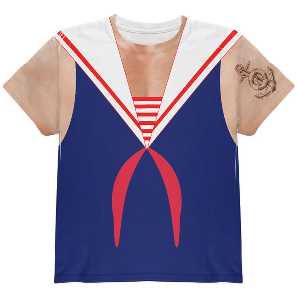 Halloween Sailor Man Costume All Over Youth T Shirt