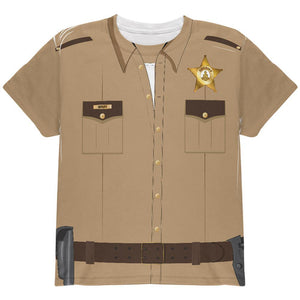 Halloween Sheriff Costume All Over Youth T Shirt