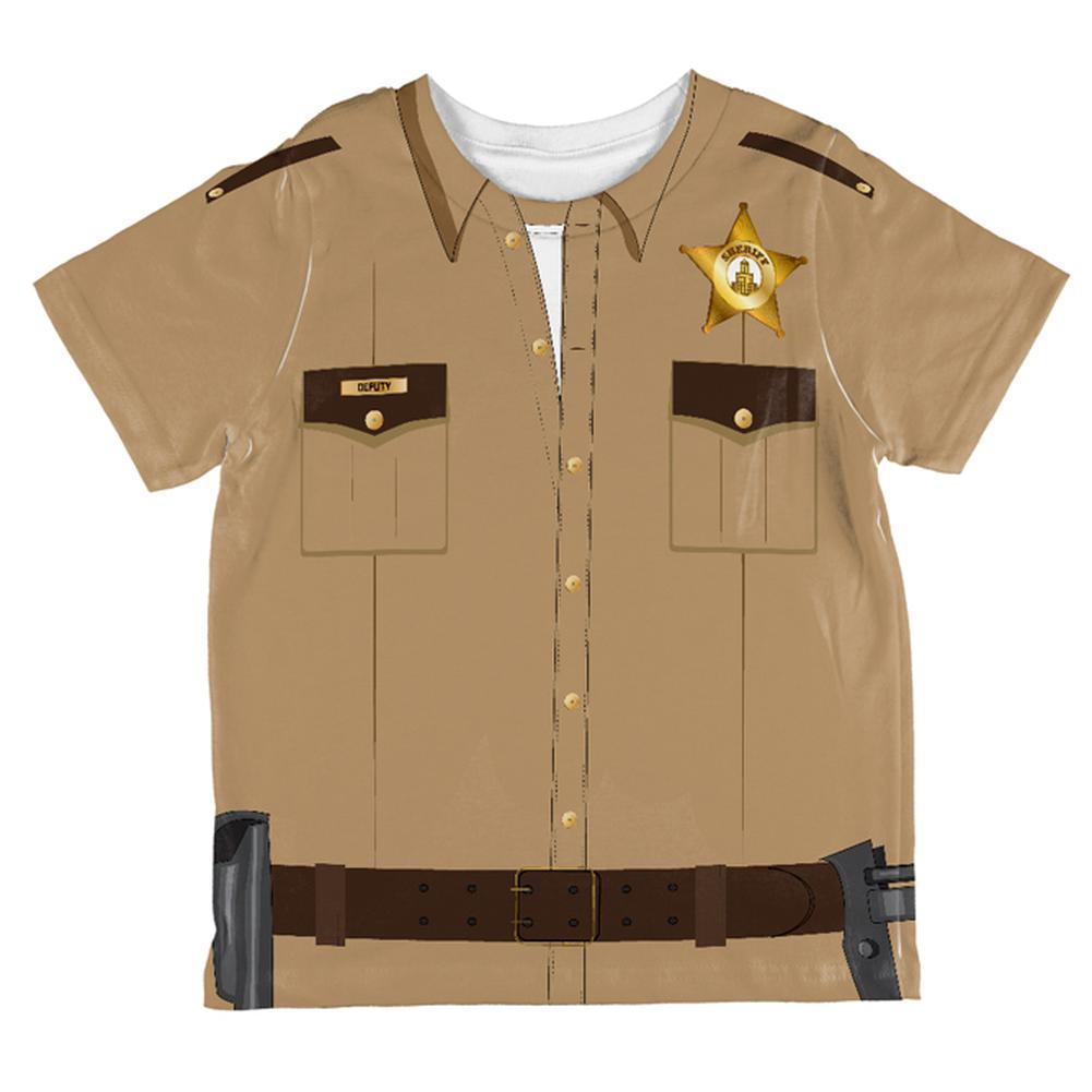 Halloween Sheriff Costume All Over Toddler T Shirt