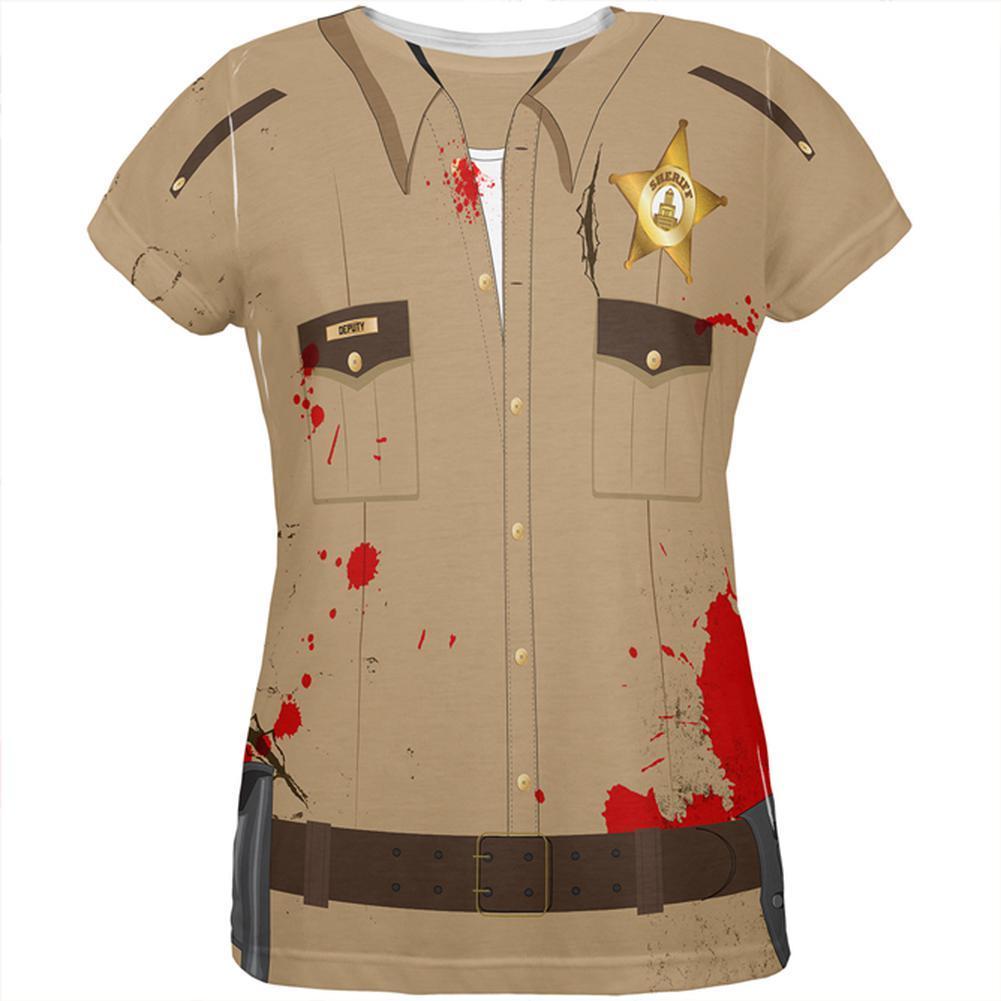 Halloween Zombie Grime Sheriff Walker All Over Womens T Shirt
