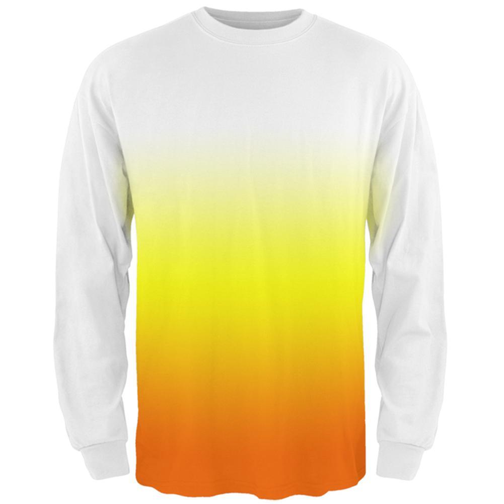 Halloween Candy Corn Ombre Costume All Over Mens Long Sleeve T Shirt