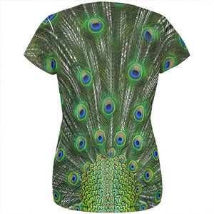 Halloween Peacock Feathers Costume All Over Womens T Shirt