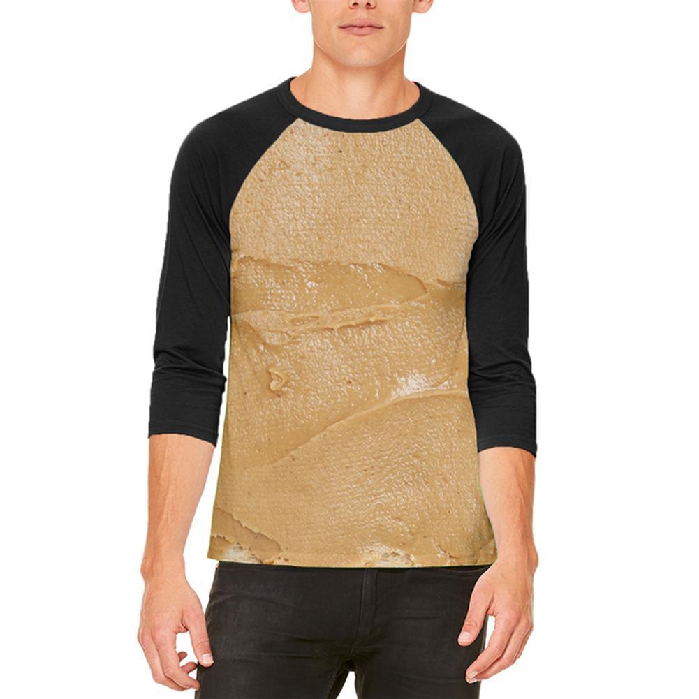 Halloween Peanut Butter PB Sandwich Costume Mens Raglan T Shirt