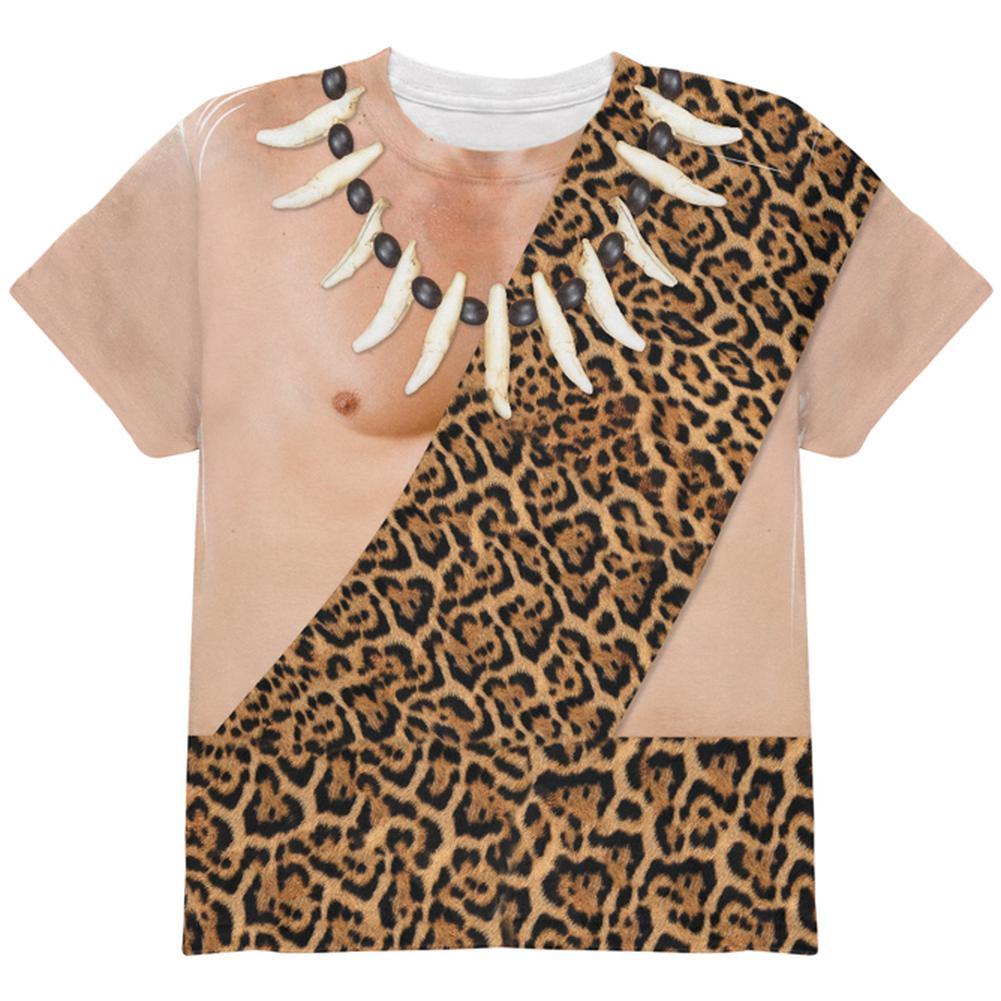 Halloween Caveman Costume FB All Over Youth T Shirt