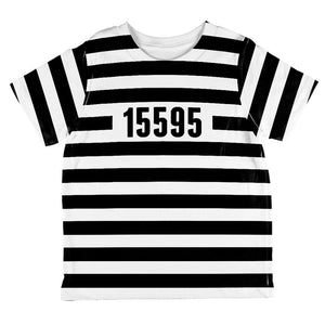 Halloween Prisoner Old Time Striped Costume All Over Toddler T Shirt