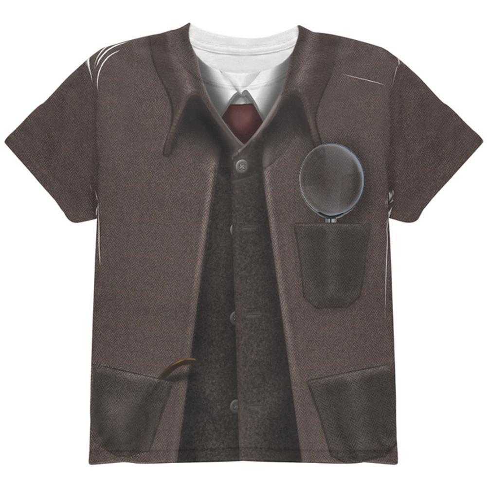 Halloween Sherlock Holmes Costume All Over Youth T Shirt