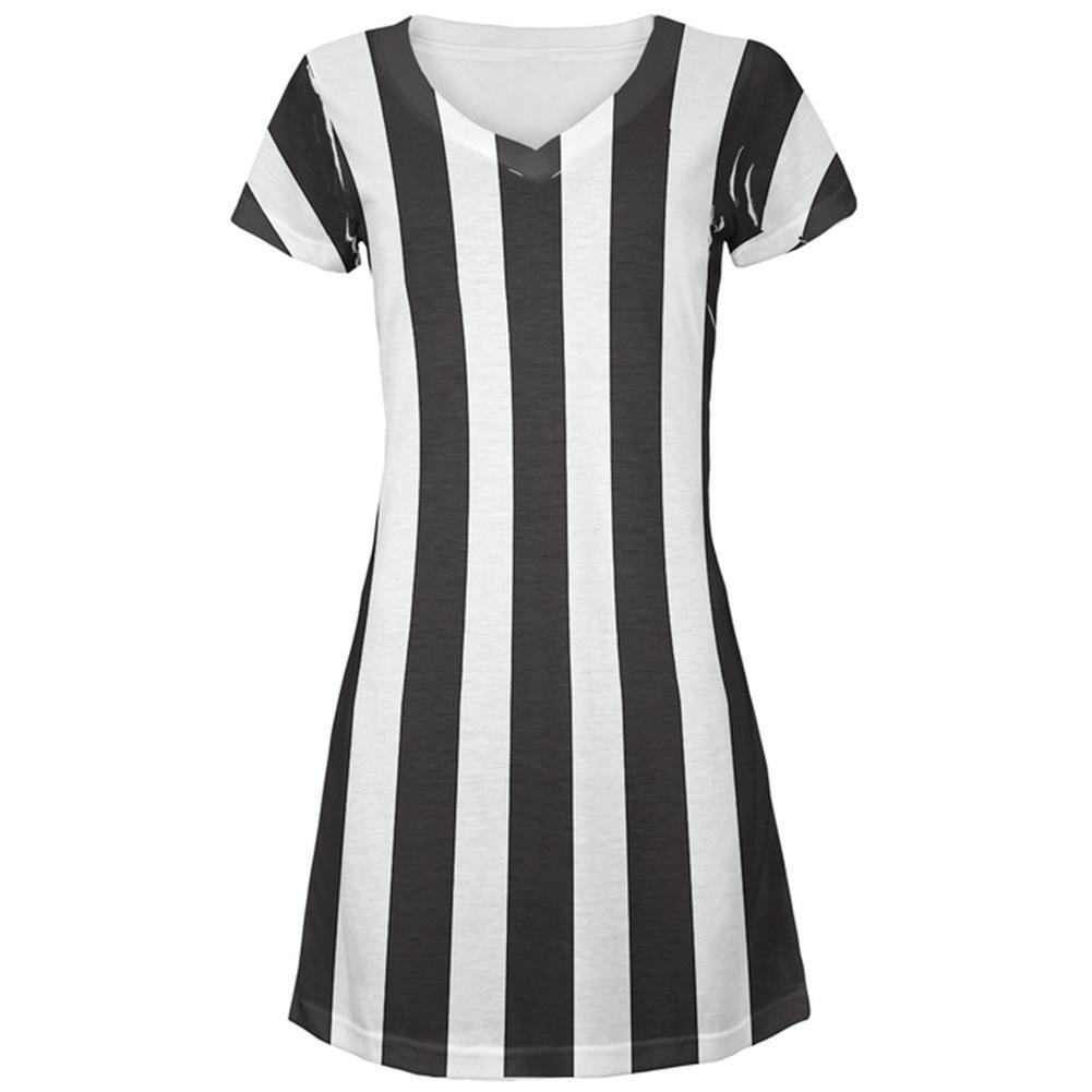Halloween Referee Costume All Over Juniors Beach Cover-Up Dress