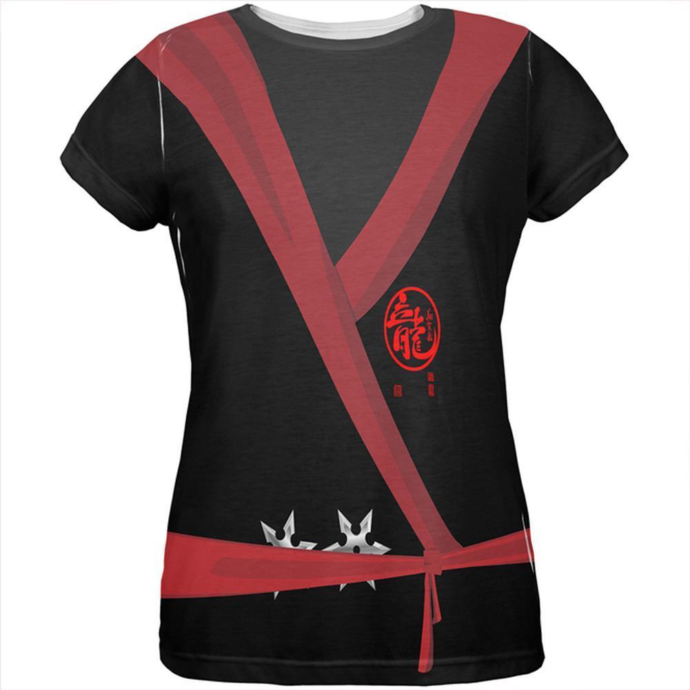 Halloween Evil Shadow Ninja Costume All Over Womens T Shirt