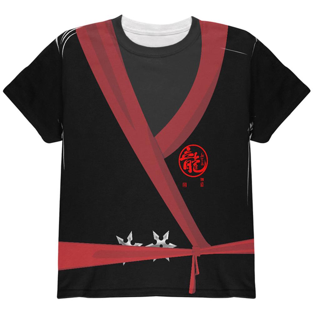 Halloween Evil Shadow Ninja Costume All Over Youth T Shirt