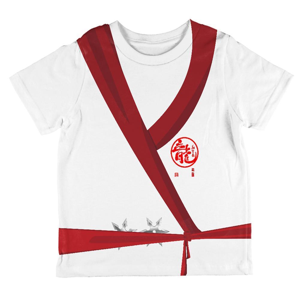 Halloween White Shadow Ninja Costume All Over Toddler T Shirt