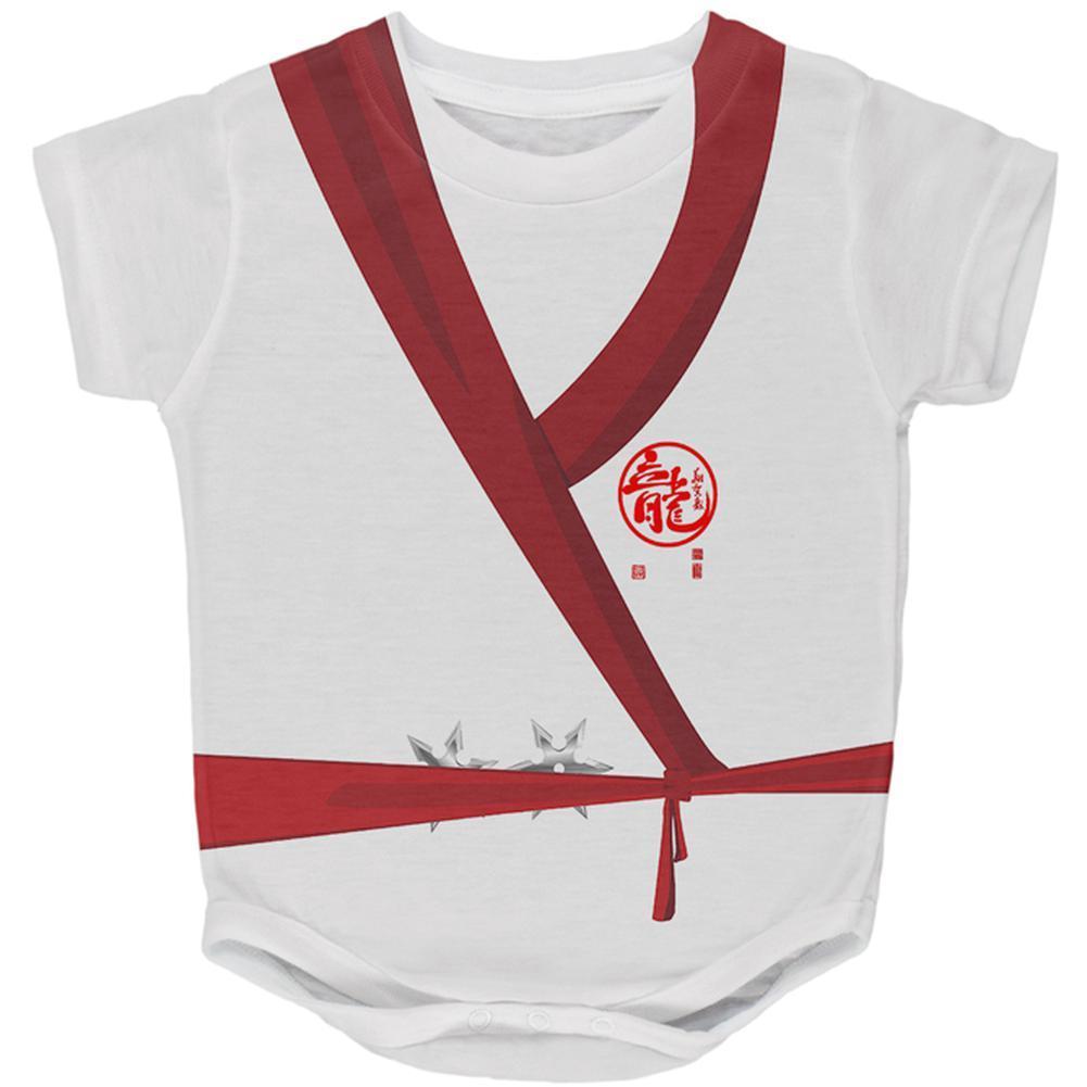 Halloween White Shadow Ninja Costume All Over Baby One Piece
