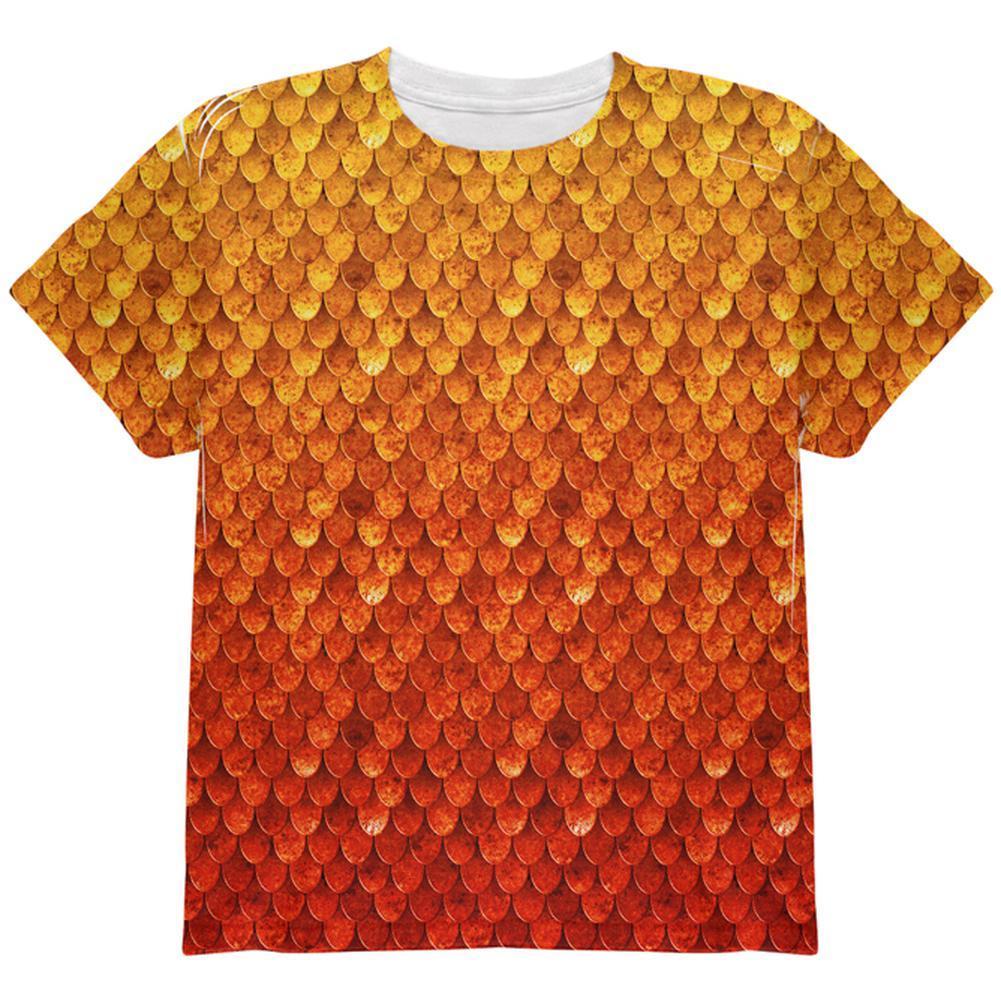 Halloween Red Fire Dragon Rider Armor All Over Youth T Shirt