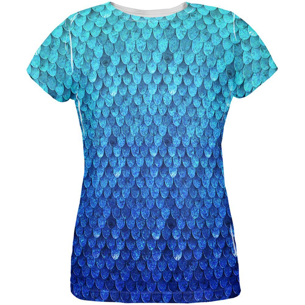 Halloween Blue Frost Dragon Rider Armor All Over Womens T Shirt