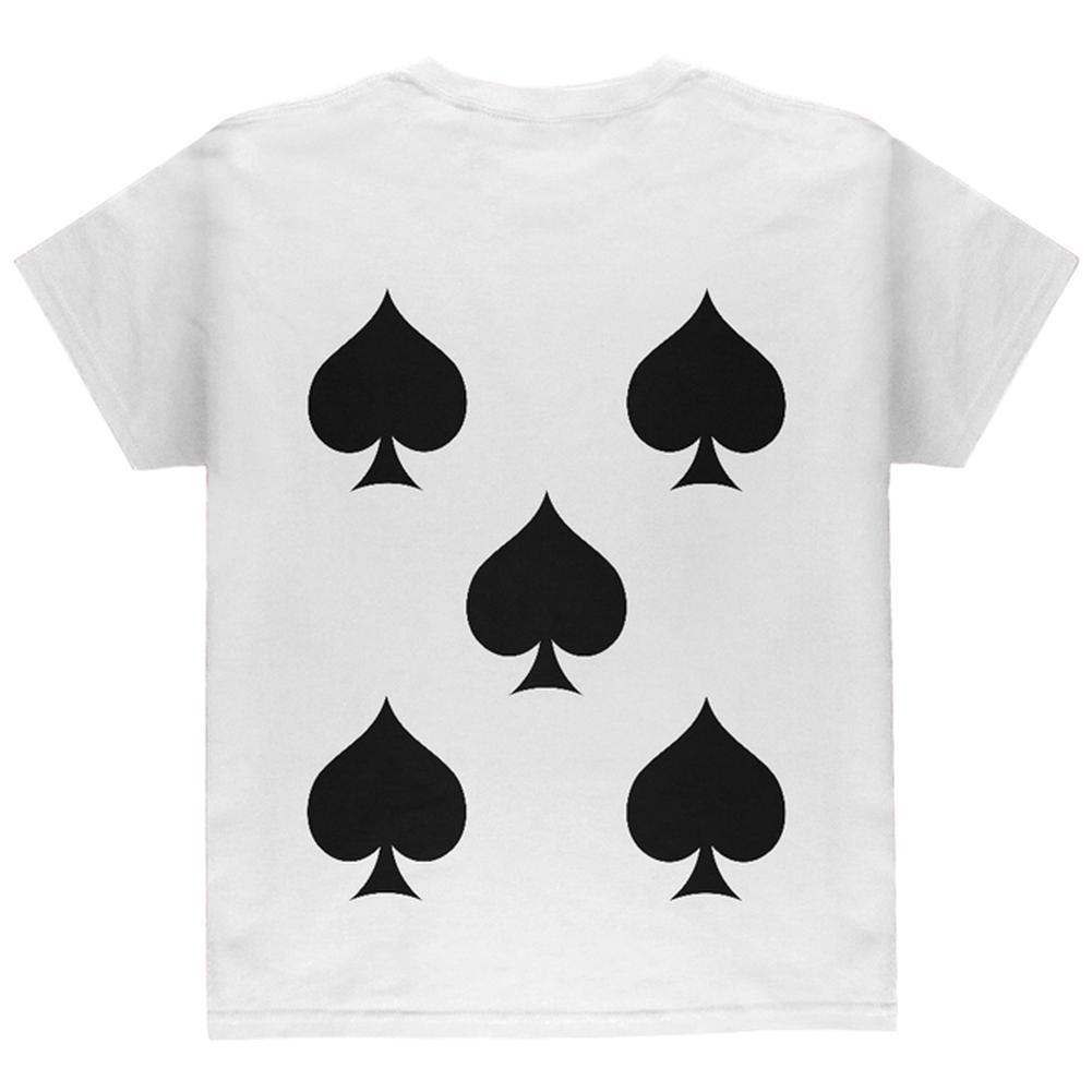 Halloween Five of Spades Card Soldier Costume All Over Youth T Shirt