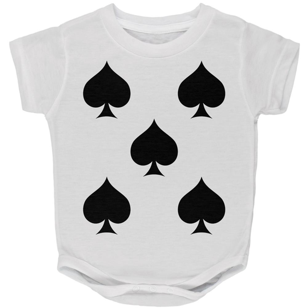 Halloween Five of Spades Card Soldier Costume All Over Baby One Piece