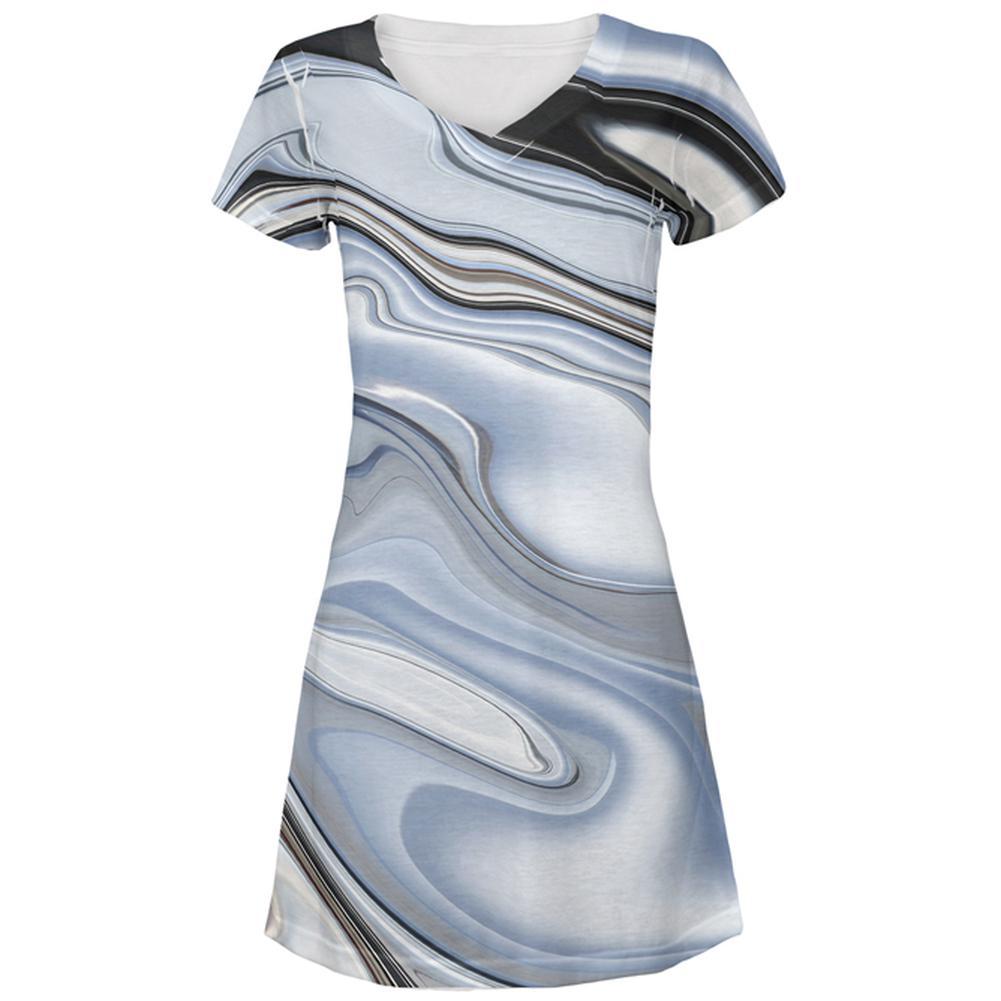 Halloween Liquid Chrome Costume All Over Juniors Beach Cover-Up Dress