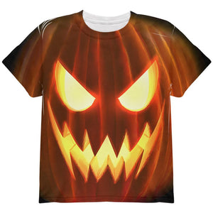 Halloween Scary Jack-O-Lantern Costume All Over Youth T Shirt