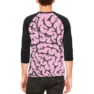 Halloween Pink Brains Costume Mens Raglan T Shirt