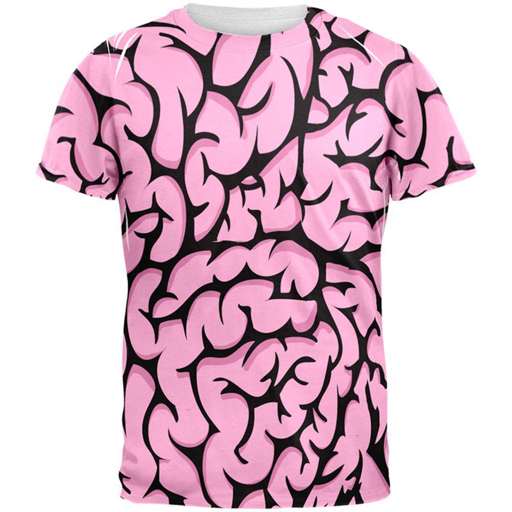Halloween Pink Brains Costume All Over Mens T Shirt