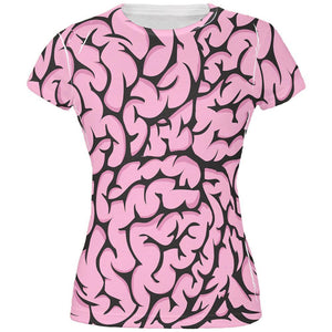 Halloween Pink Brains Costume All Over Juniors T Shirt