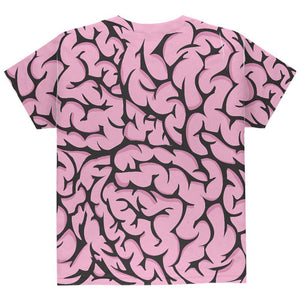 Halloween Pink Brains Costume All Over Youth T Shirt