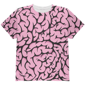 Halloween Pink Brains Costume All Over Youth T Shirt
