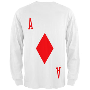 Halloween Ace of Diamonds Card Soldier Costume All Over Mens Long Sleeve T Shirt