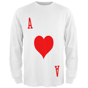 Halloween Ace of Hearts Card Soldier Costume All Over Mens Long Sleeve T Shirt