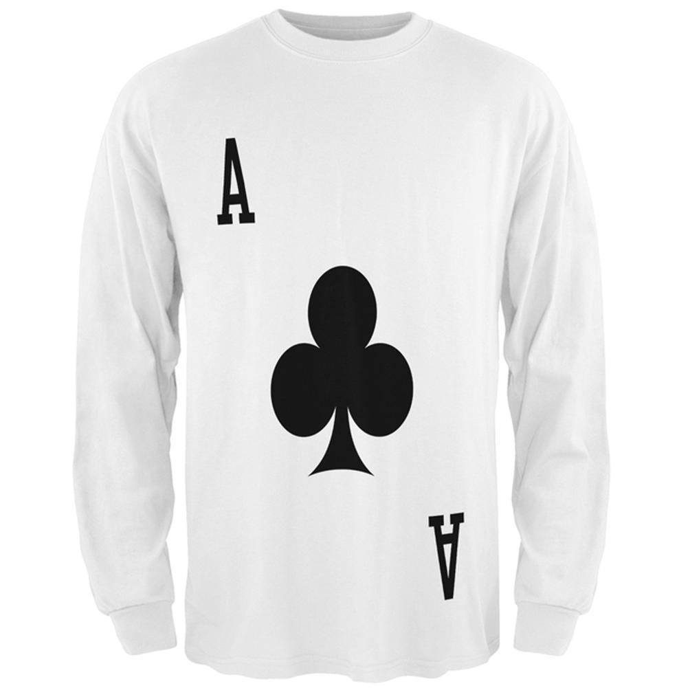 Halloween Ace of Clubs Card Soldier Costume All Over Mens Long Sleeve T Shirt
